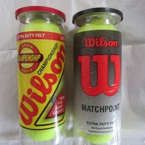 Wilson Extra Duty Felt All Court Tennis Ball (2) Cans New